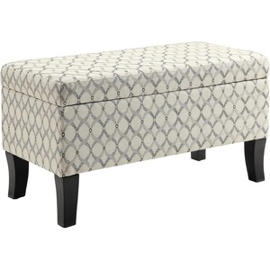 image:imageConvenience Concepts Designs4Comfort Winslow Storage Ottoman Bench 32  Transitional Upholstered Footstool amp Seat for Living Room Entryway Hallway amp Bedroom Butterfly FabricRibbon Pattern Fabric