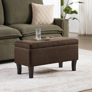 image:imageConvenience Concepts Designs4Comfort Winslow Storage Ottoman Bench 32  Transitional Upholstered Footstool amp Seat for Living Room Entryway Hallway amp Bedroom Butterfly FabricMedium Brown Fabric
