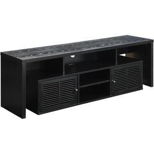 image:imageConvenience Concepts Lexington 65 inch TV Stand with Storage Cabinets and Shelves CherryBlack