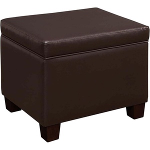 image:imageConvenience Concepts Madison Storage Ottoman 2175  Modern Upholstered Footstool amp Seat with Hinged Lid for Transitional Living Room Bedroom Hallway amp Entryway Espresso Vegan LeatherEspresso Vegan Leather