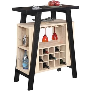 image:imageConvenience Concepts Newport Bar Console Black  Weathered White