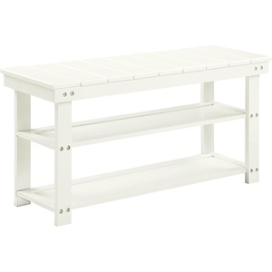 image:imageConvenience Concepts Oxford Utility Mudroom Bench BlackIvory