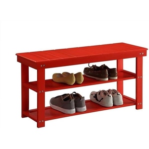 image:imageConvenience Concepts Oxford Utility Mudroom Bench BlackRed