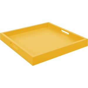 image:imageConvenience Concepts Palm Beach Serving Tray 1675  Kitchen amp Living Room Square Wood Decorative Tray Ottoman Accent Tray Coffee Table Tray Counter Organization amp Storage Mustard YellowMustard