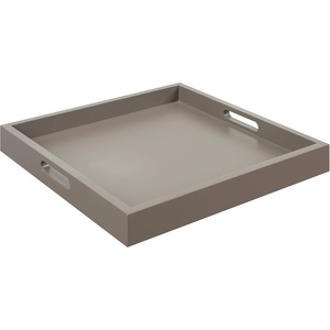 image:imageConvenience Concepts Palm Beach Serving Tray 1675  Kitchen amp Living Room Square Wood Decorative Tray with Handles Ottoman Accent Tray Coffee Table Tray Counter Organization amp Storage BlackGray