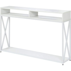 image:imageConvenience Concepts Tucson Deluxe 2 Tier Console Table SandstoneWhite