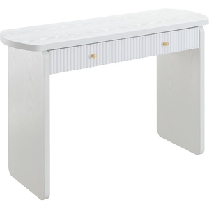 image:imageConvenience Concepts Weston Console Table 4725  Modern Contemporary Narrow Sofa Display Accent Vanity or Desk with Storage Drawers for Living Room Entryway Hallway amp Office WhiteWhite