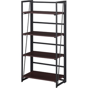 image:imageConvenience Concepts Xtra Folding 4Tier Bookshelf EspressoBlackEspressoBlack