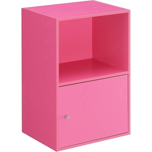 image:imageConvenience Concepts Xtra Storage 1 Door Cabinet with Shelf PinkPink