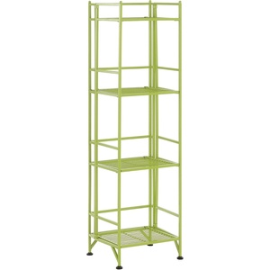 image:imageConvenience Concepts Xtra Storage 4 Tier Folding Metal Shelf BlackLime