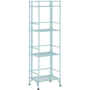 image:imageConvenience Concepts Xtra Storage 4 Tier Folding Metal Shelf BlackSeafoam