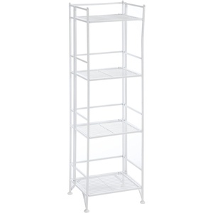 image:imageConvenience Concepts Xtra Storage 4 Tier Folding Metal Shelf BlackWhite