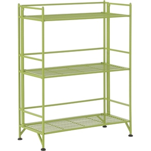 image:imageConvenience Concepts Xtra Storage Shelves  3Tier Wide Folding Metal Storage Shelves Closet Organizer for Office Laundry Room Bedroom Garage Kitchen Bathroom Cobalt BlueLime