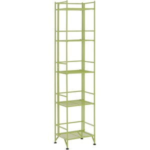 image:imageConvenience Concepts Xtra Storage Shelves  5Tier Folding Metal Storage Shelves Closet Organizer for Office Laundry Room Bedroom Garage Kitchen Bathroom WhiteLime