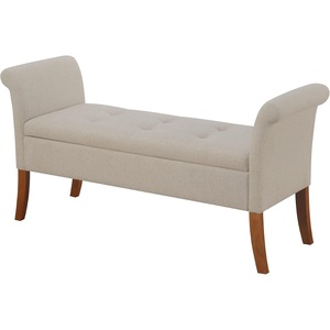 image:imageDesigns4Comfort Garbo Entryway Storage BenchSoft Beige Fabric