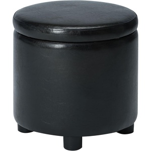 image:imageDesigns4Comfort Round Accent Storage Ottoman with Reversible Tray LidBlack
