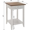 image:imageConvenience Concepts American Heritage 1Drawer End Table with Shelf DriftwoodWhiteDriftwoodWhite