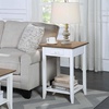 image:imageConvenience Concepts American Heritage 1Drawer End Table with Shelf DriftwoodWhiteDriftwoodWhite