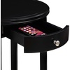image:imageConvenience Concepts American Heritage Baldwin End Table 1825  Round Classic Living Room Side Table with Storage Drawer amp Shelf Family Room Accent Table Bedroom Nightstand BlackBlack