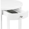 image:imageConvenience Concepts American Heritage Baldwin End Table 1825  Round Classic Living Room Side Table with Storage Drawer amp Shelf Family Room Accent Table Bedroom Nightstand BlackWhite