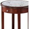 image:imageConvenience Concepts American Heritage Baldwin End Table with Drawer Mahogany  Faux Marble