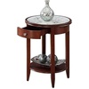 image:imageConvenience Concepts American Heritage Baldwin End Table with Drawer Mahogany  Faux Marble