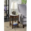 image:imageConvenience Concepts American Heritage Baldwin End Table with Drawer White Marble  EspressoEspresso
