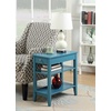 image:imageConvenience Concepts American Heritage Chairside End Table with Drawer 235  Classic Living Room Table with Storage Shelf Bedroom Nightstand BlackBlue