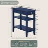 image:imageConvenience Concepts American Heritage Chairside End Table with Drawer 235  Classic Living Room Table with Storage Shelf Bedroom Nightstand BlackCobalt Blue