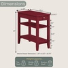 image:imageConvenience Concepts American Heritage Chairside End Table with Drawer 235  Classic Living Room Table with Storage Shelf Bedroom Nightstand BlackCranberry Red