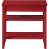 image:imageConvenience Concepts American Heritage Chairside End Table with Drawer 235  Classic Living Room Table with Storage Shelf Bedroom Nightstand BlackCranberry Red