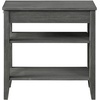 image:imageConvenience Concepts American Heritage Chairside End Table with Drawer 235  Classic Living Room Table with Storage Shelf Bedroom Nightstand BlackDark Gray Wirebrush