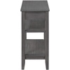 image:imageConvenience Concepts American Heritage Chairside End Table with Drawer 235  Classic Living Room Table with Storage Shelf Bedroom Nightstand BlackDark Gray Wirebrush