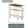 image:imageConvenience Concepts American Heritage Chairside End Table with Drawer 235  Classic Living Room Table with Storage Shelf Bedroom Nightstand BlackDriftwood TopWhite Frame