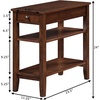 image:imageConvenience Concepts American Heritage Chairside End Table with Drawer 235  Classic Living Room Table with Storage Shelf Bedroom Nightstand BlackEspresso