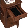 image:imageConvenience Concepts American Heritage Chairside End Table with Drawer 235  Classic Living Room Table with Storage Shelf Bedroom Nightstand BlackEspresso