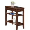 image:imageConvenience Concepts American Heritage Chairside End Table with Drawer 235  Classic Living Room Table with Storage Shelf Bedroom Nightstand BlackEspresso