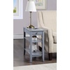 image:imageConvenience Concepts American Heritage Chairside End Table with Drawer 235  Classic Living Room Table with Storage Shelf Bedroom Nightstand BlackGrey