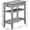 image:imageConvenience Concepts American Heritage Chairside End Table with Drawer 235  Classic Living Room Table with Storage Shelf Bedroom Nightstand BlackNatural