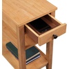 image:imageConvenience Concepts American Heritage Chairside End Table with Drawer 235  Classic Living Room Table with Storage Shelf Bedroom Nightstand BlackNatural