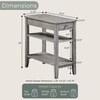 image:imageConvenience Concepts American Heritage Chairside End Table with Drawer 235  Classic Living Room Table with Storage Shelf Bedroom Nightstand BlackWirebrush Light Gray