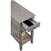 image:imageConvenience Concepts American Heritage Chairside End Table with Drawer 235  Classic Living Room Table with Storage Shelf Bedroom Nightstand BlackWirebrush Light Gray
