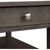 image:imageConvenience Concepts American Heritage Chairside End Table with USB Ports amp AC Outlet 1125  Living Room Accent with Storage Drawer amp Shelves Bedroom Nightstand with Charging Station NaturalWirebrush Dark Gray