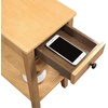 image:imageConvenience Concepts American Heritage Chairside End Table with USB Ports amp AC Outlet 1125  Living Room Accent with Storage Drawer amp Shelves Bedroom Nightstand with Charging Station NaturalNatural
