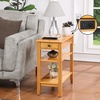 image:imageConvenience Concepts American Heritage Chairside End Table with USB Ports amp AC Outlet 1125  Living Room Accent with Storage Drawer amp Shelves Bedroom Nightstand with Charging Station NaturalNatural