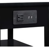 image:imageConvenience Concepts American Heritage Chairside End Table with USB Ports amp AC Outlet 1125  Living Room Accent with Storage Drawer amp Shelves Bedroom Nightstand with Charging Station NaturalBlack