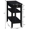 image:imageConvenience Concepts American Heritage Chairside End Table with USB Ports amp AC Outlet 1125  Living Room Accent with Storage Drawer amp Shelves Bedroom Nightstand with Charging Station NaturalBlack