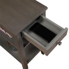 image:imageConvenience Concepts American Heritage Chairside End Table with USB Ports amp AC Outlet 1125  Living Room Accent with Storage Drawer amp Shelves Bedroom Nightstand with Charging Station NaturalWirebrush Dark Gray