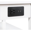 image:imageConvenience Concepts American Heritage Chairside End Table with USB Ports amp AC Outlet 1125  Living Room Accent with Storage Drawer amp Shelves Bedroom Nightstand with Charging Station NaturalWhite