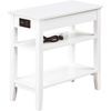 image:imageConvenience Concepts American Heritage Chairside End Table with USB Ports amp AC Outlet 1125  Living Room Accent with Storage Drawer amp Shelves Bedroom Nightstand with Charging Station NaturalWhite
